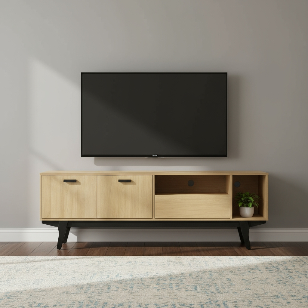 Edda TV Console (Honey Maple)
