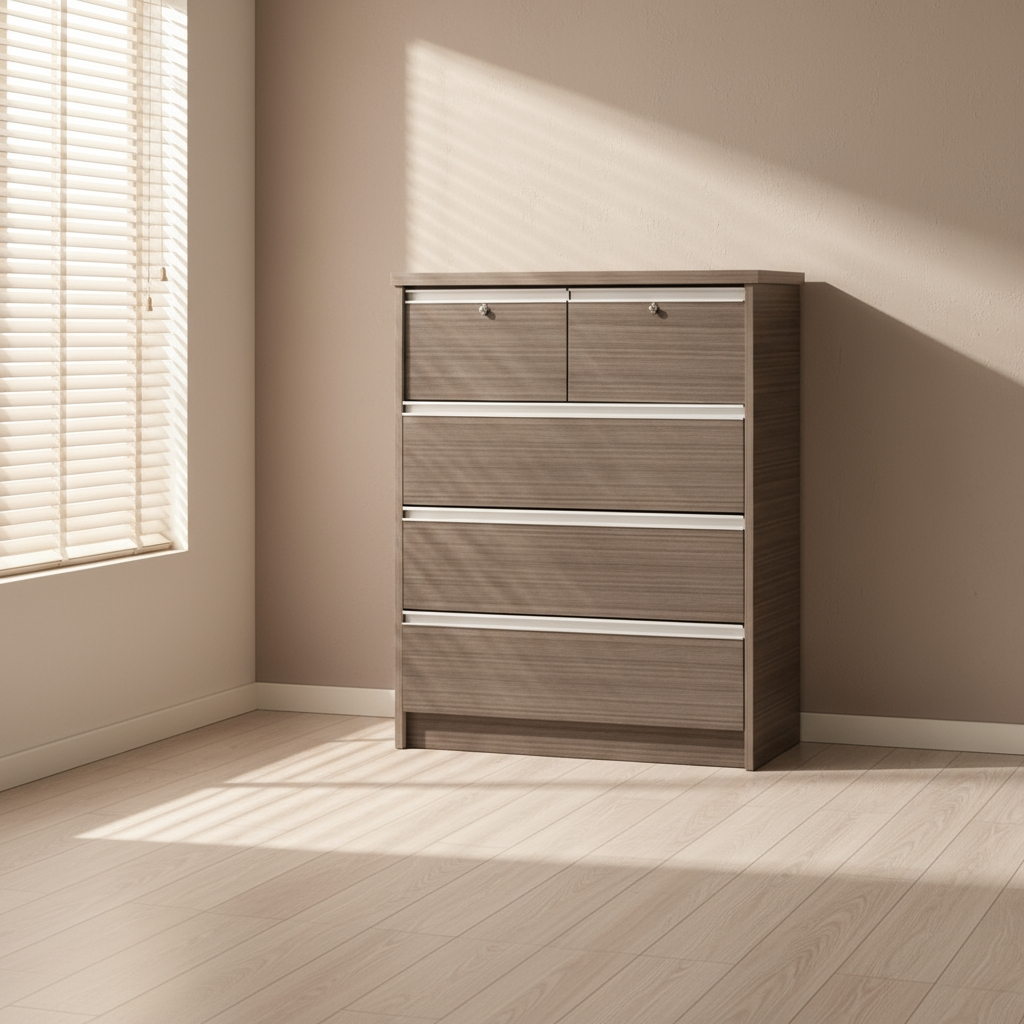 Essential 5 Drawer Cabinet (Brown)