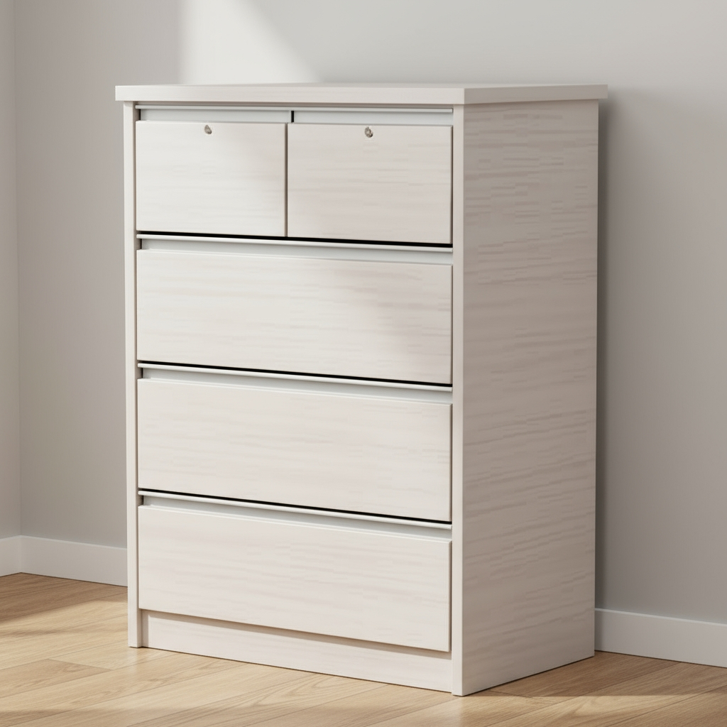 Essential 5 Drawer Cabinet (White)