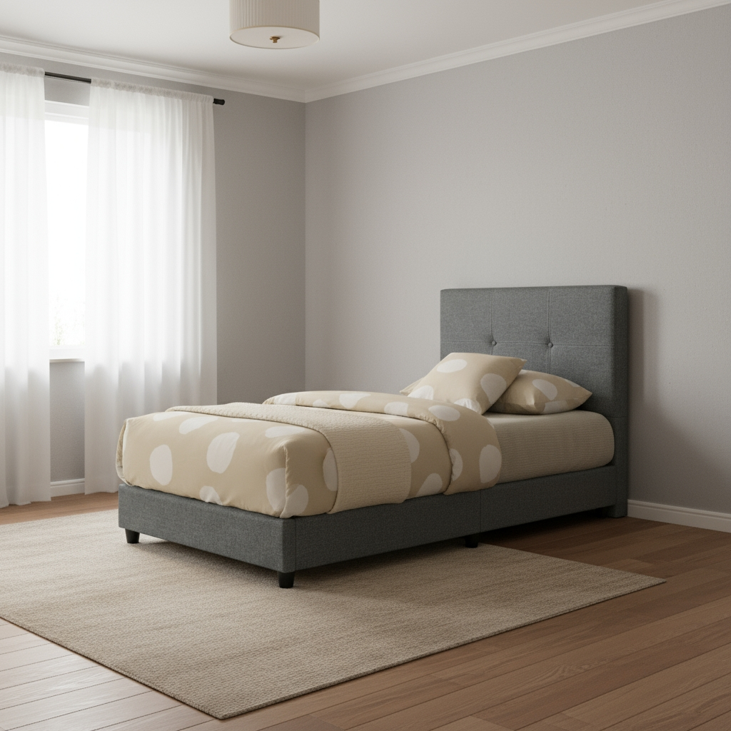Essential Single Fabric Divan Bed Frame