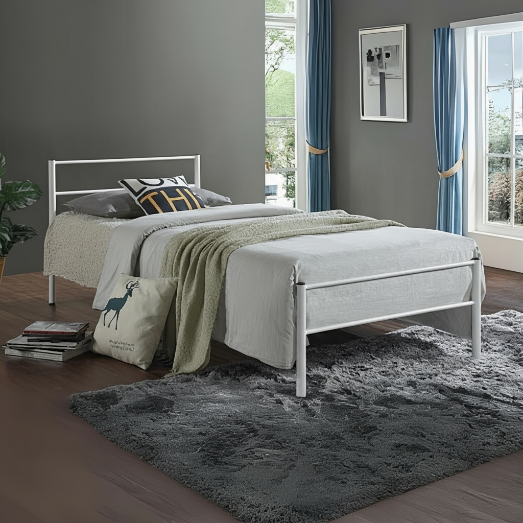 Essential Single Metal Bed 