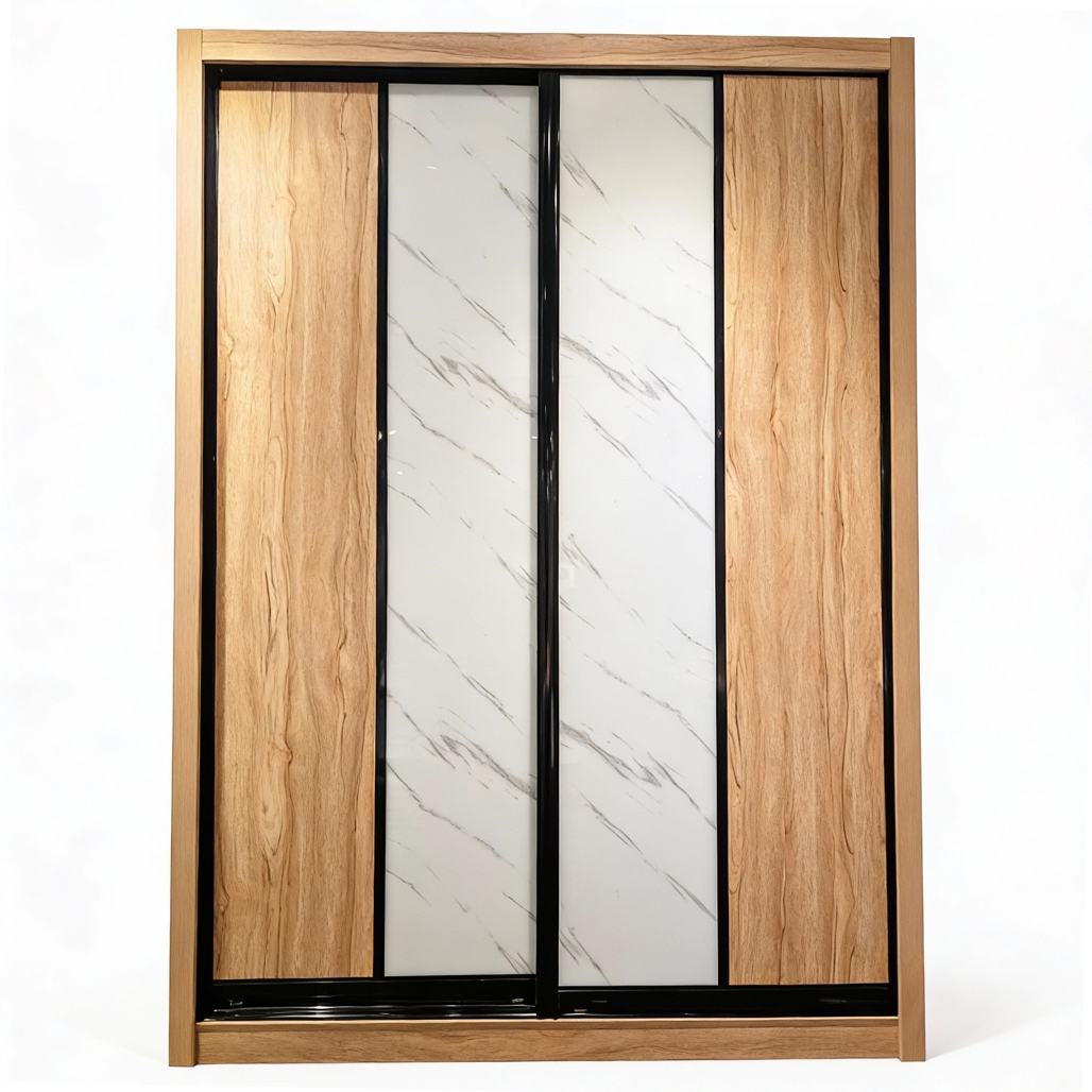 Elena 5ft Sliding Door Wardrobe Maple