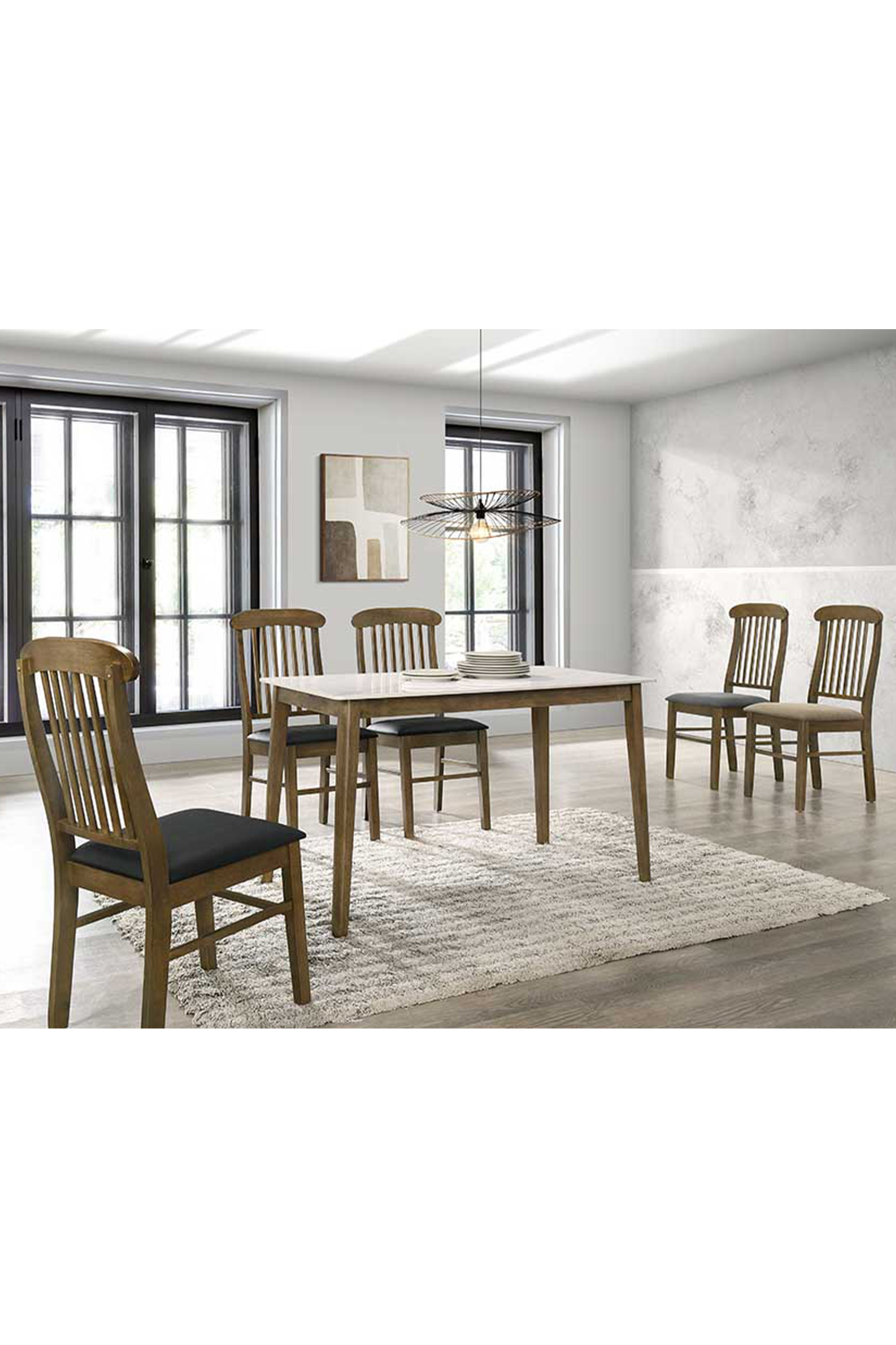 Elicona 1.2m Dining Table + 4 Monzo Dining Chairs