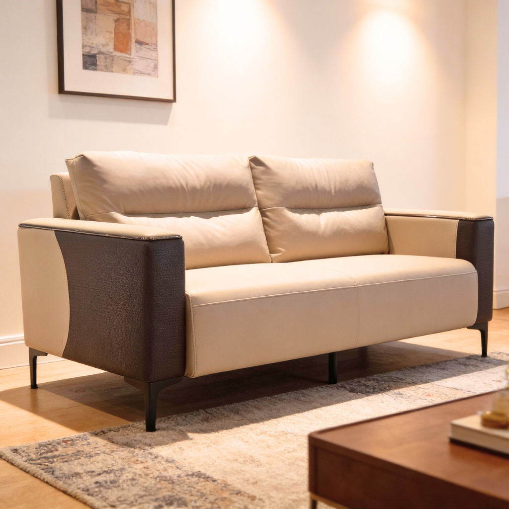 Elio 3 Seater Leather Sofa