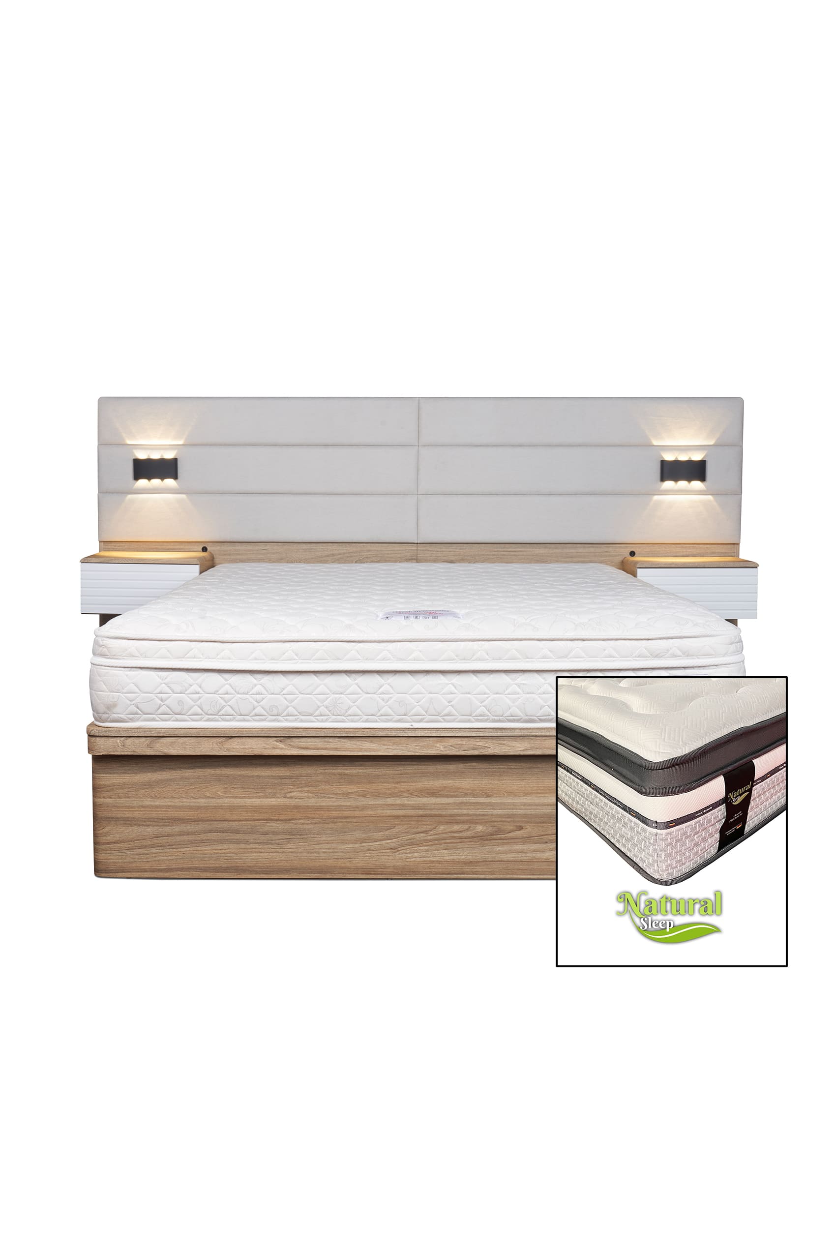 Esperia Storage Bed Frame + Natural Sleep (T5-Verdant)