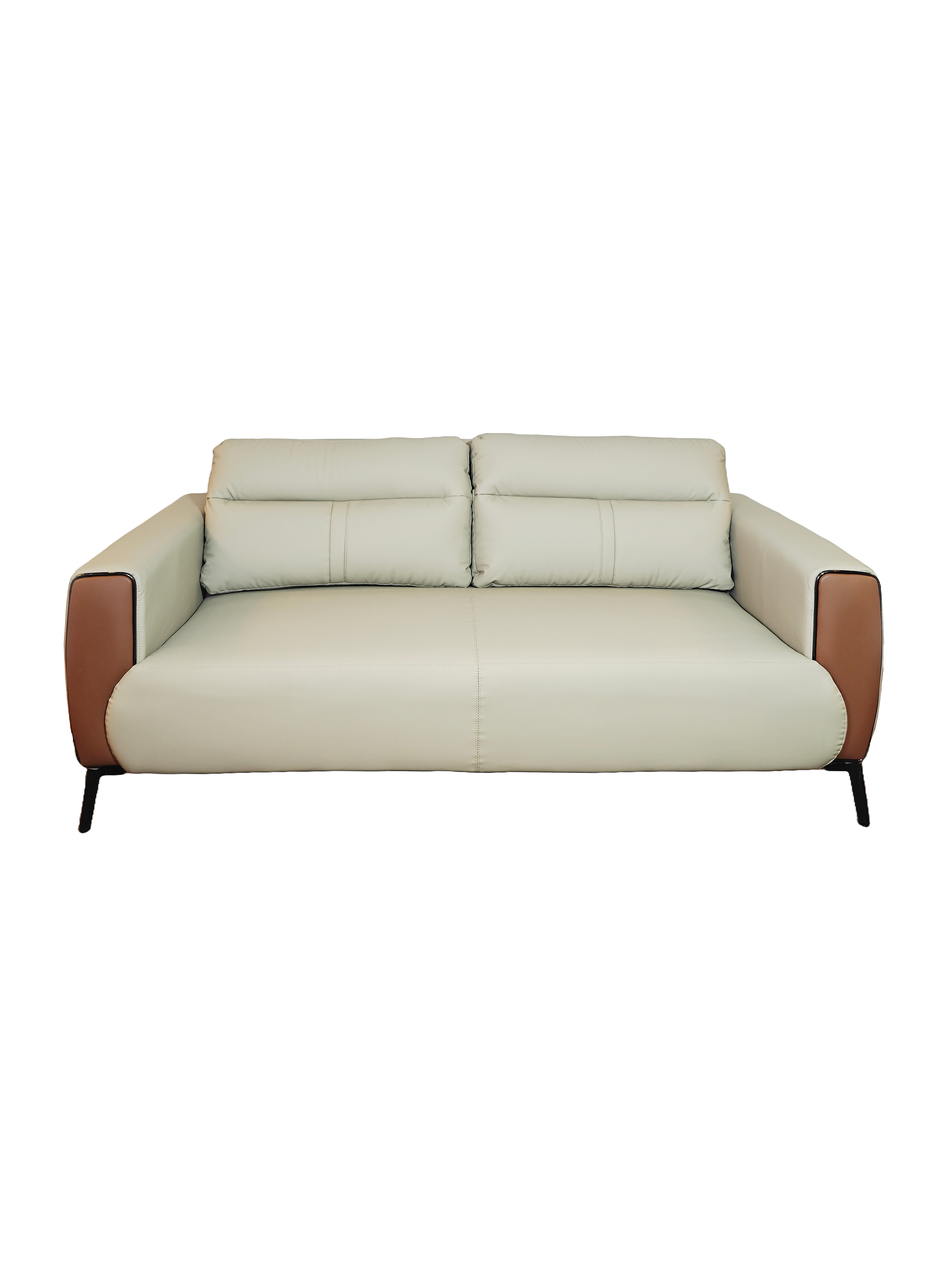 Ezra Two Tone Leather Sofa