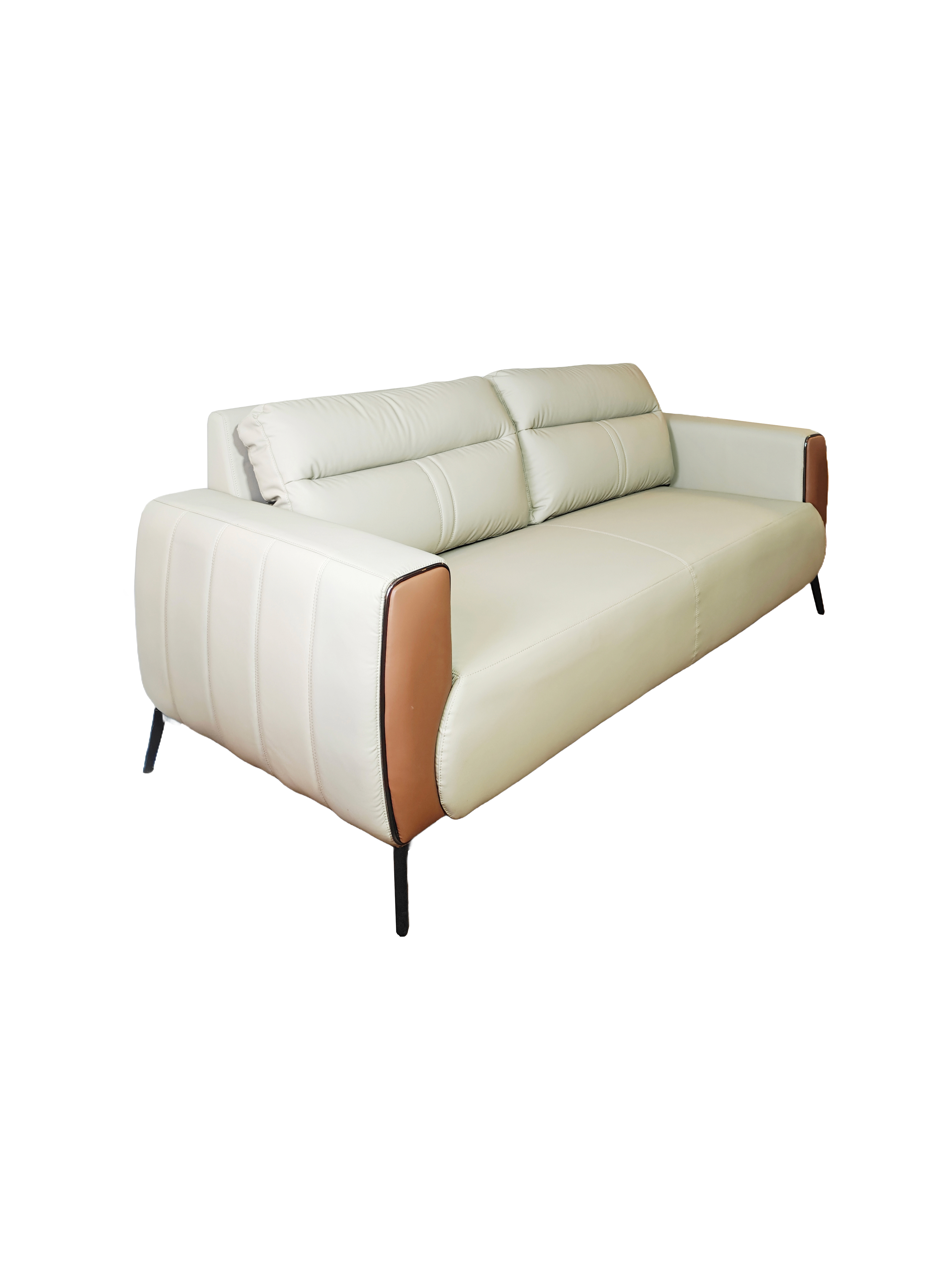 Ezra Two Tone Leather Sofa