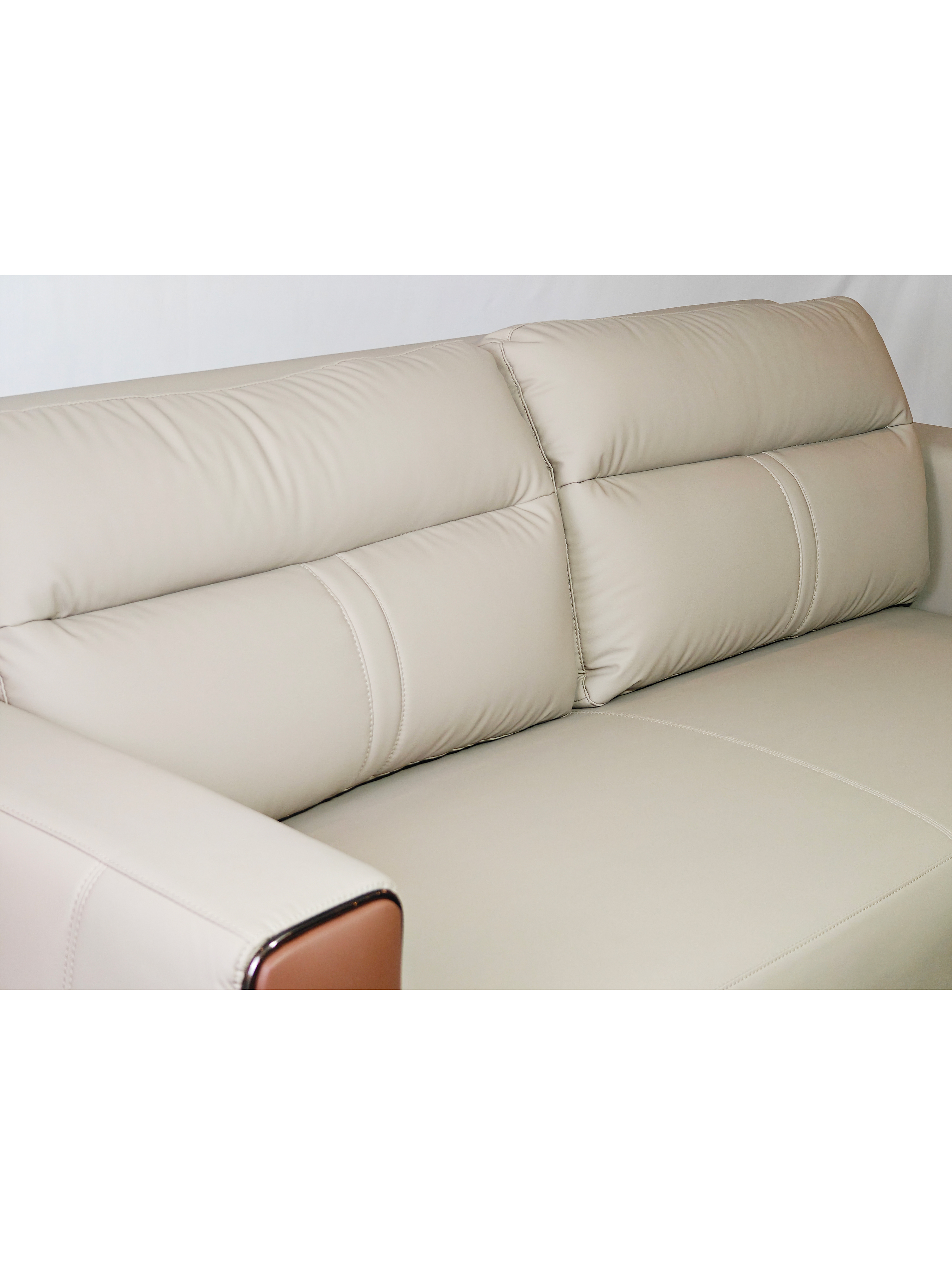 Ezra Two Tone Leather Sofa