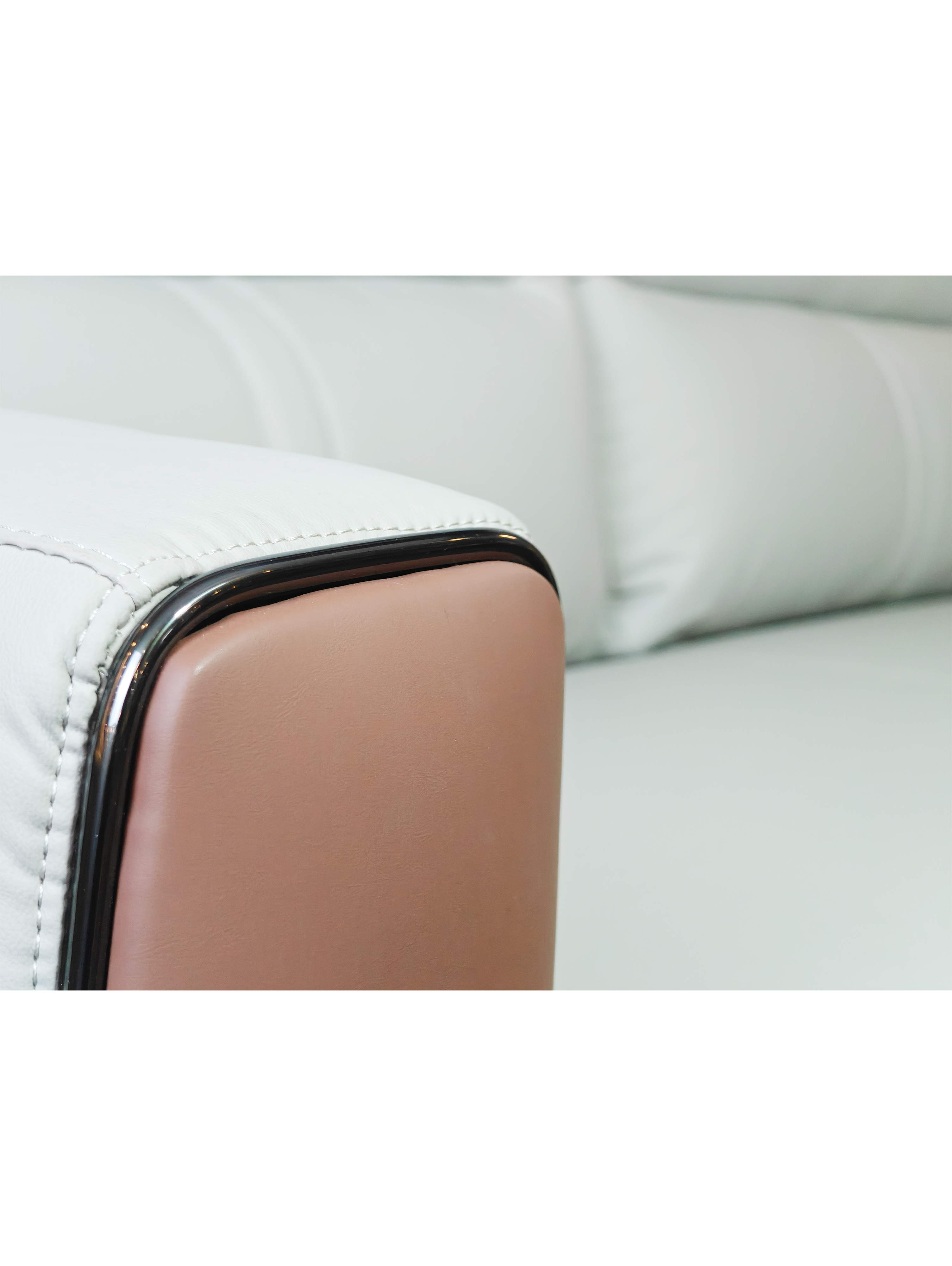 Ezra Two Tone Leather Sofa