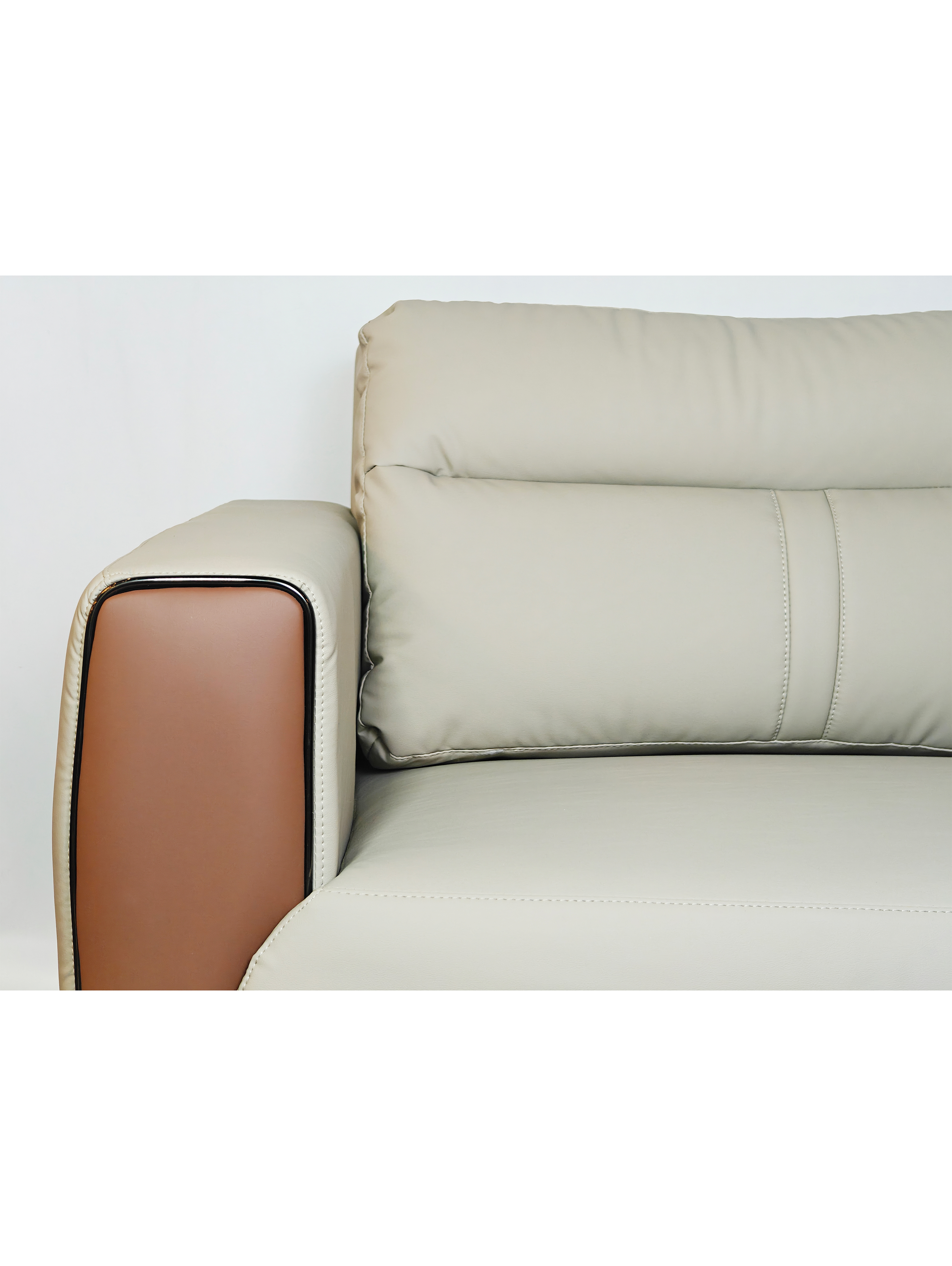 Ezra Two Tone Leather Sofa