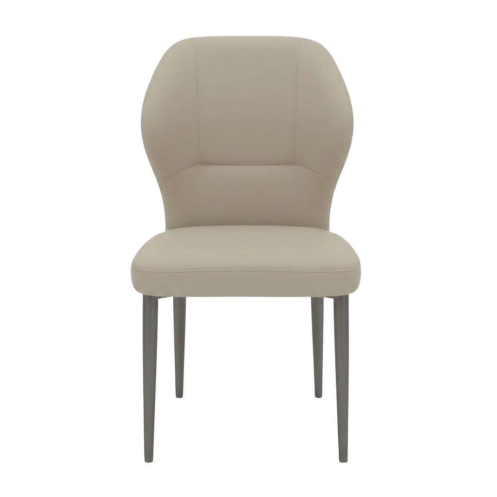 Fano Modern Faux Leather Dining Chair – Curved Back Padded Seat Chair