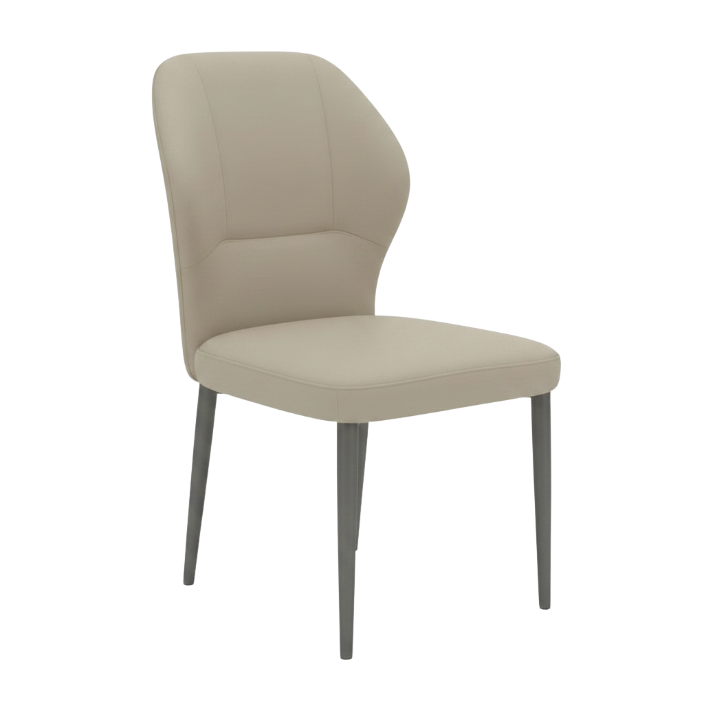 Fano Modern Faux Leather Dining Chair – Curved Back Padded Seat Chair