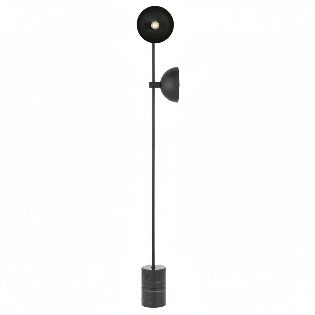 Lici Studio Floor Lamp – Black Metal with Marble Base