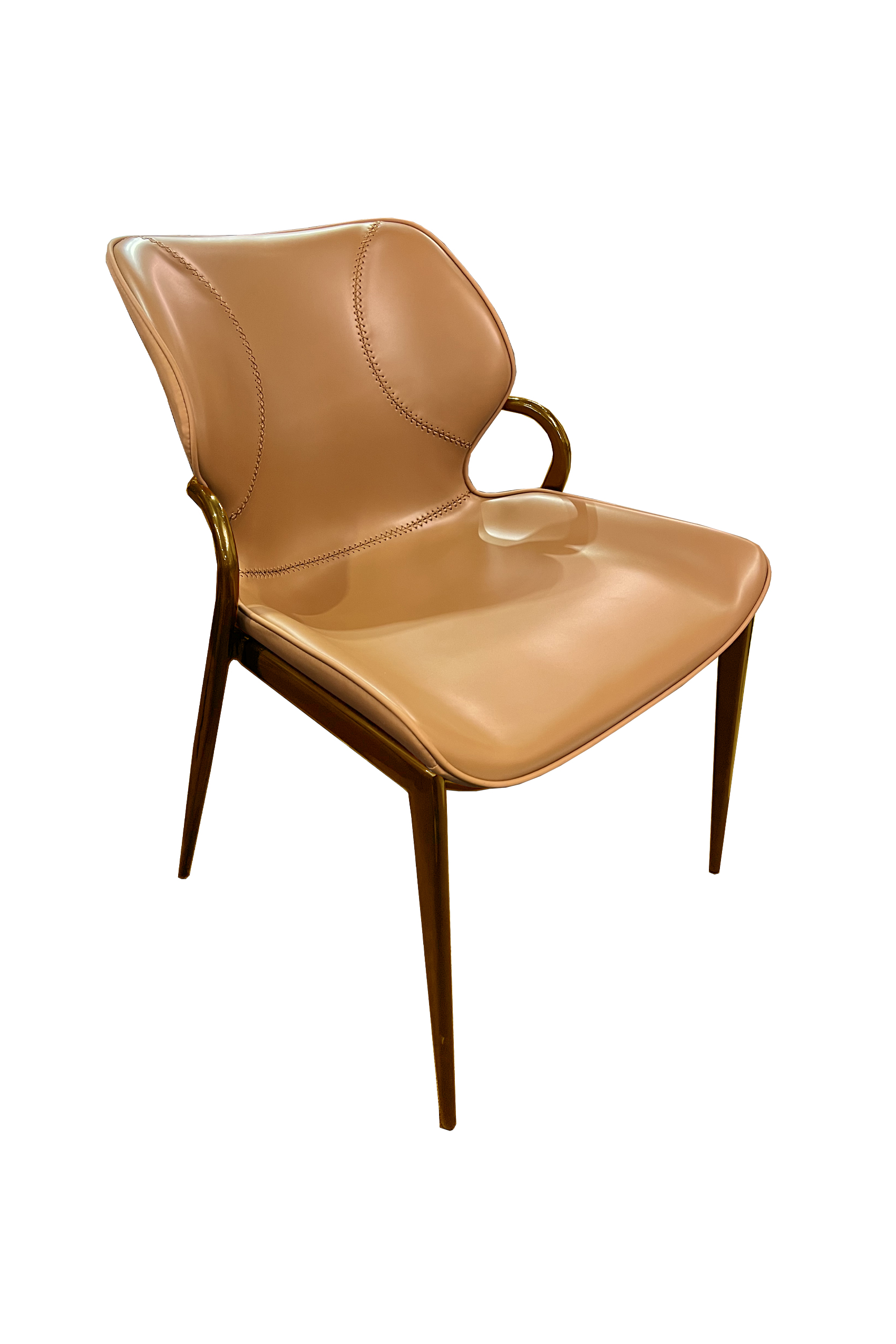 Gessate Dining Chair with Rose Gold Leg