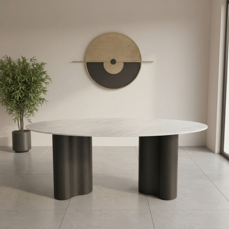 Giulia Oval Marble Dining Table