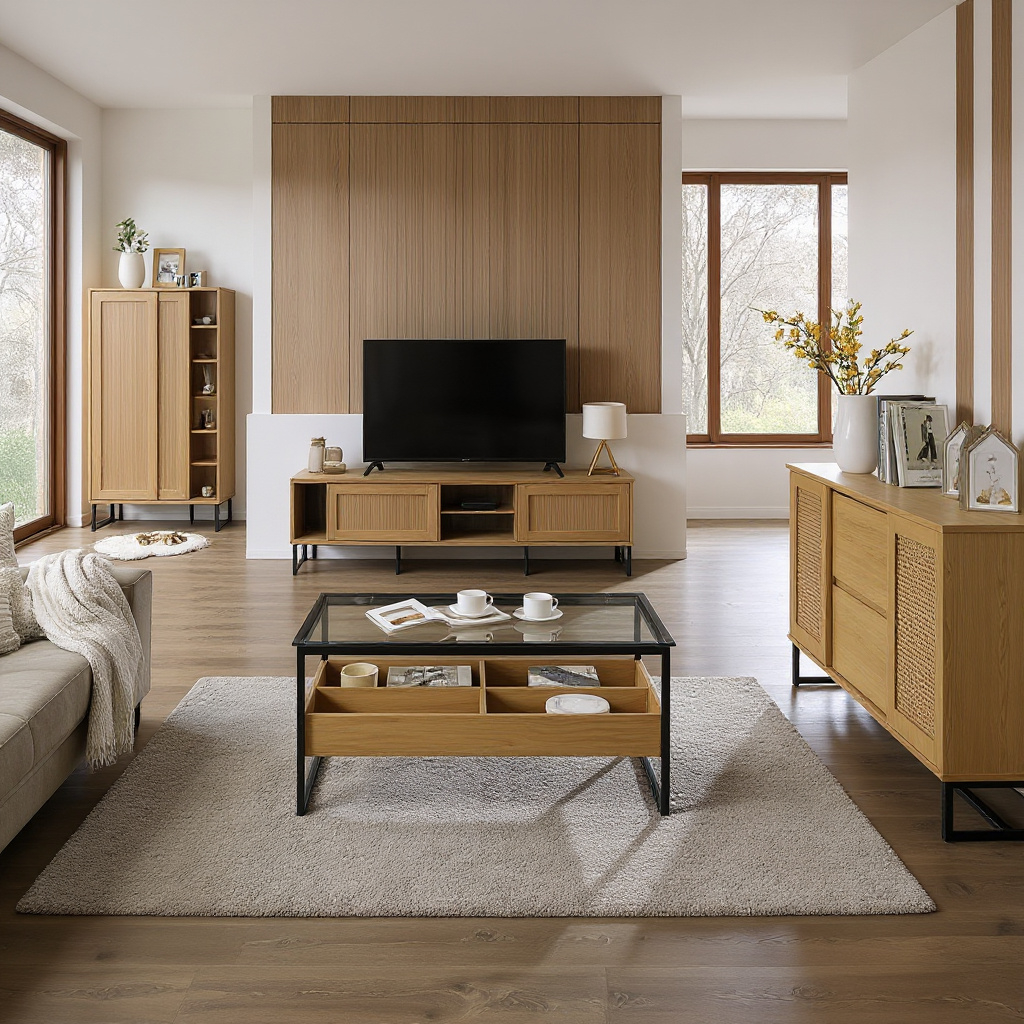 Harper TV Console (Honey Maple)