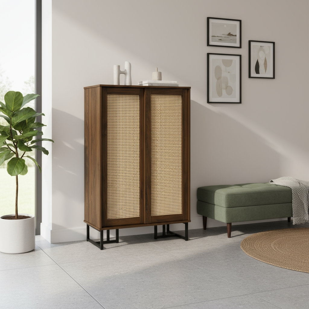 Harper Shoe Cabinet (Columbia Nut)