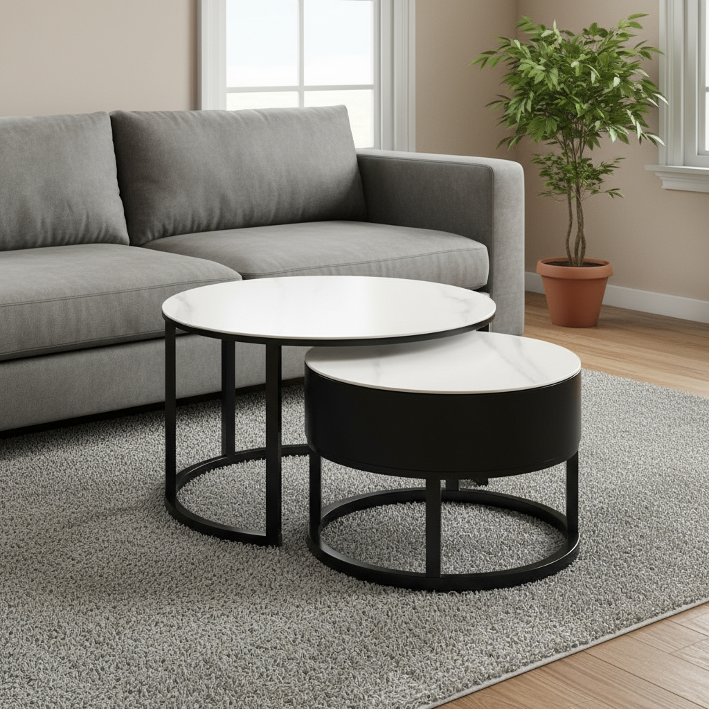 Jarden 2 in 1 Round Coffee Table