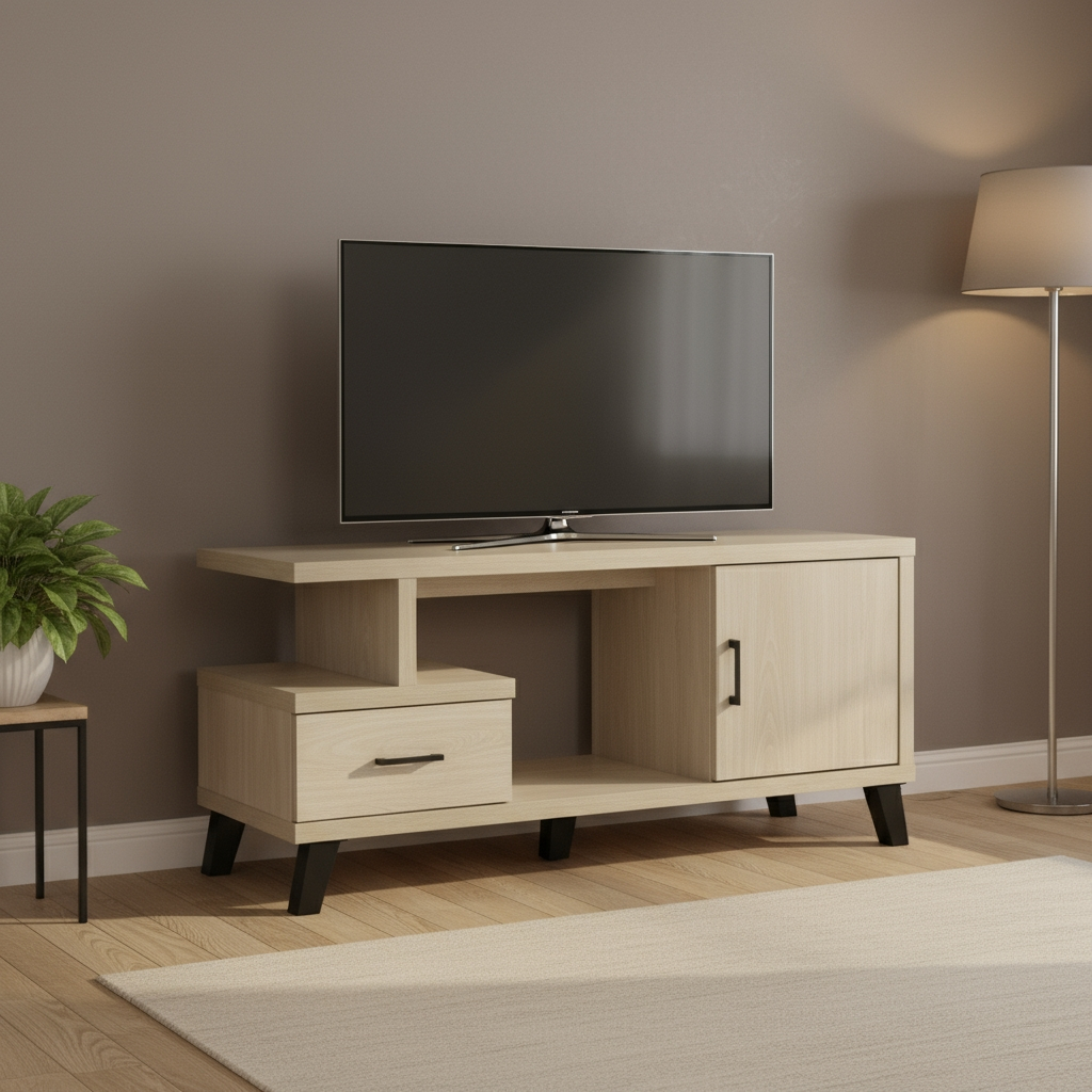 Jim 4ft TV Console (White Ash)