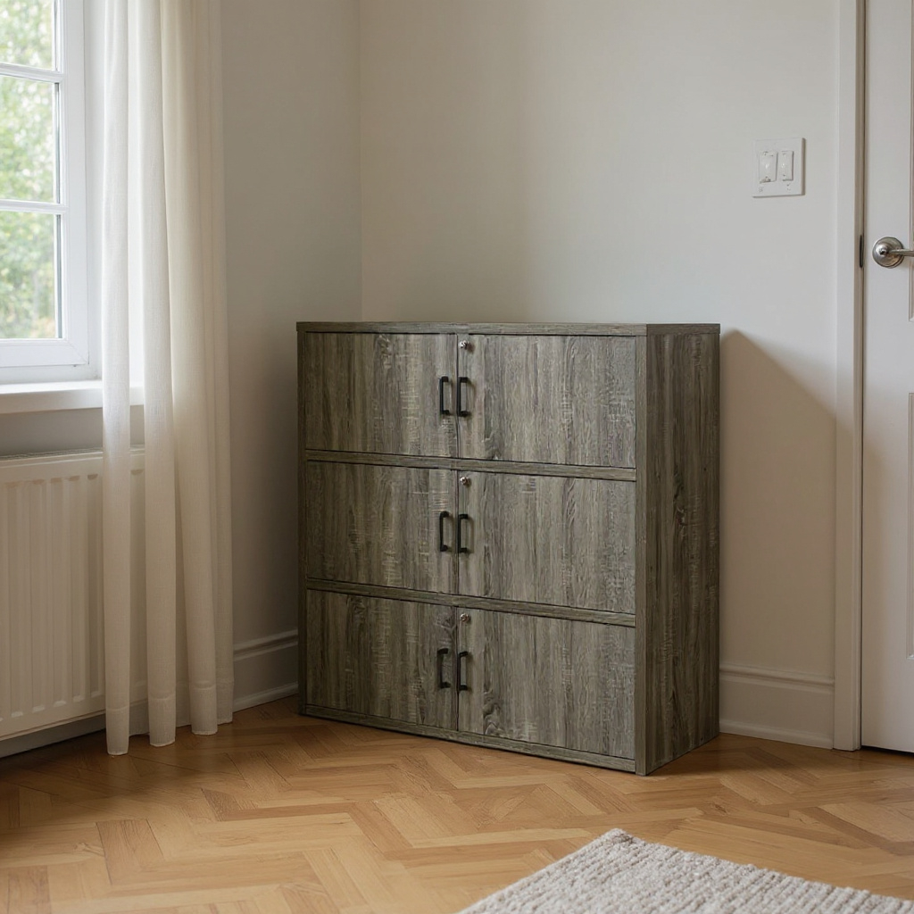 Jim 6 Door Multipurpose Cabinet 3.7ft