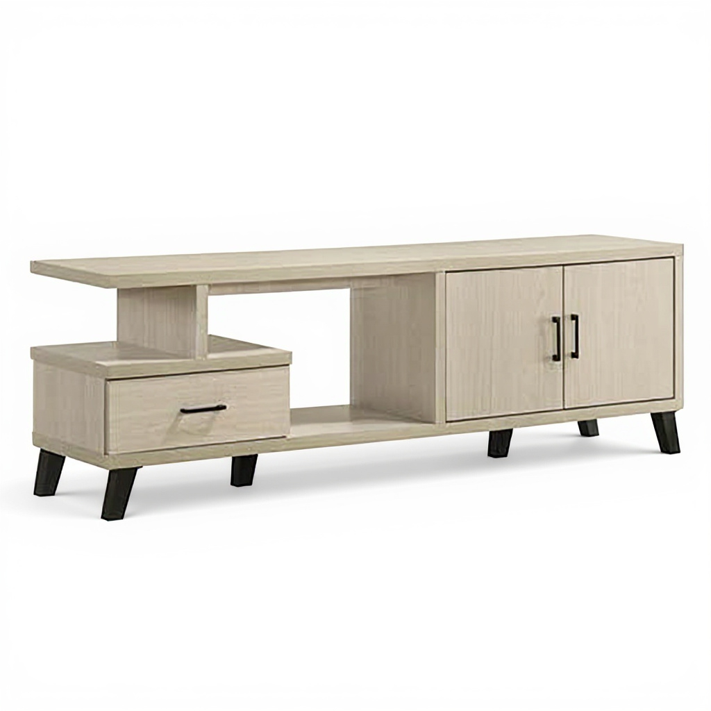 Jim 6ft TV Console (White Ash)