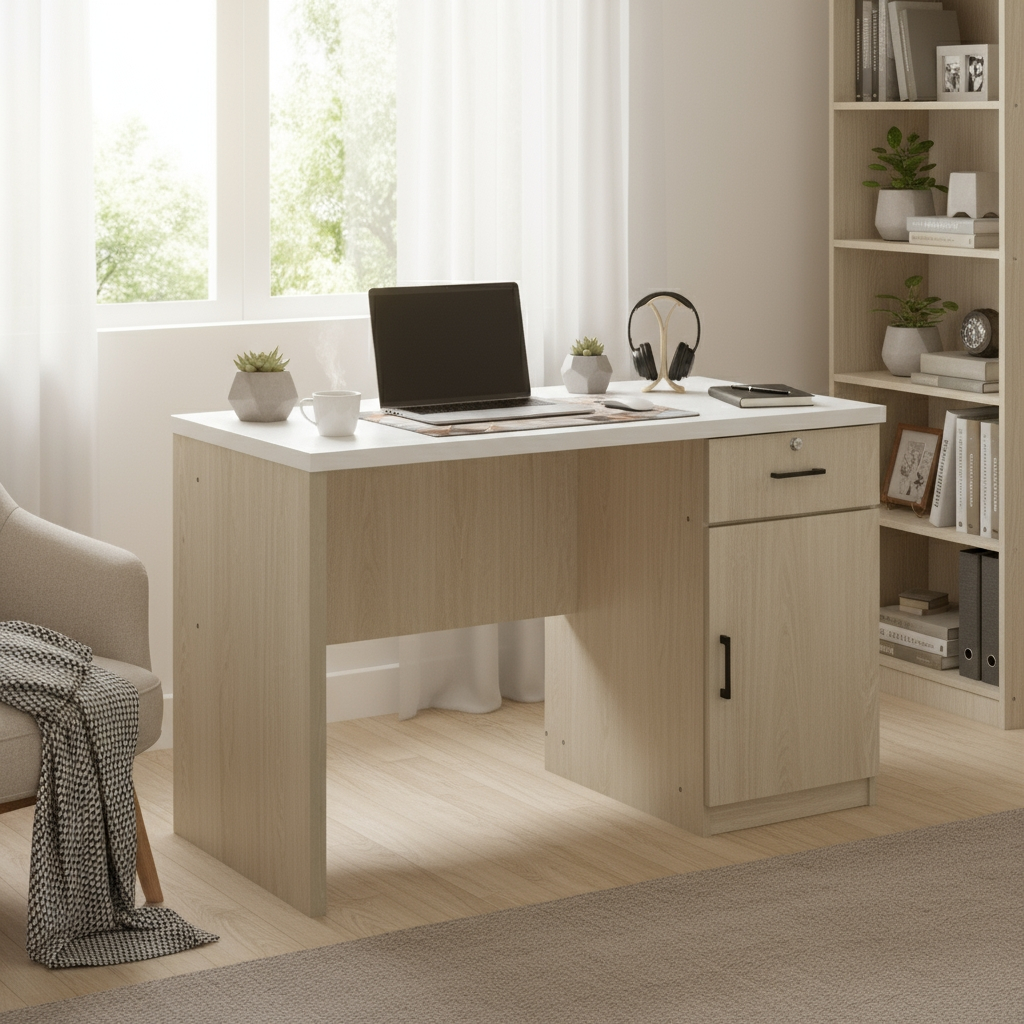 Jim Office Table (White Ash)