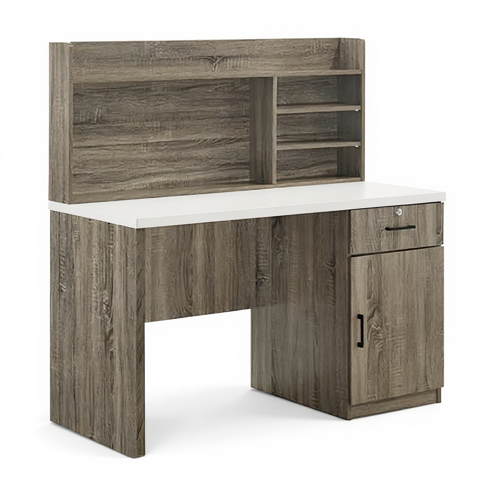 Jim Study Table With Bookshelf (Oak)