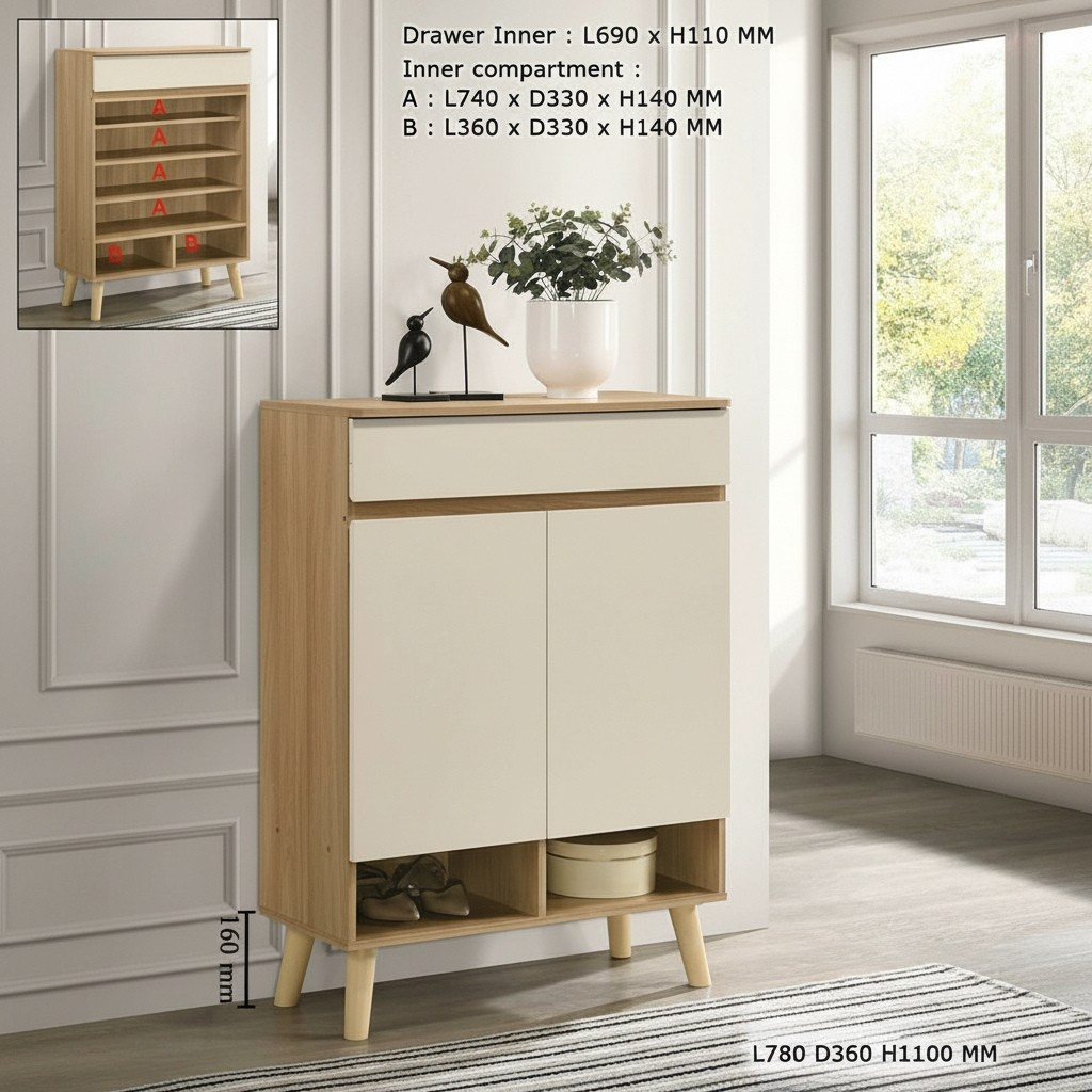Jace 2 Door Shoe Cabinet