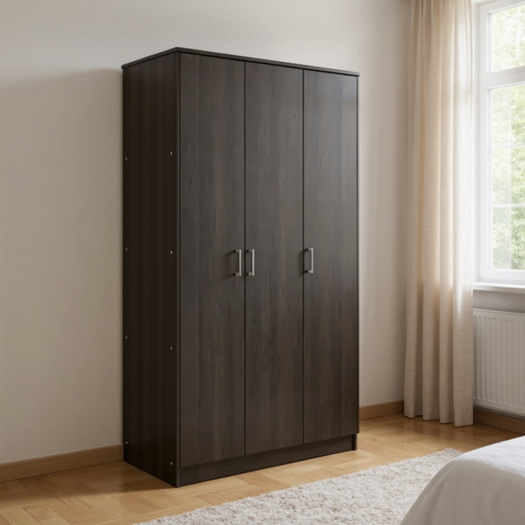 Jacob Walnut 3 Door Wardrobe