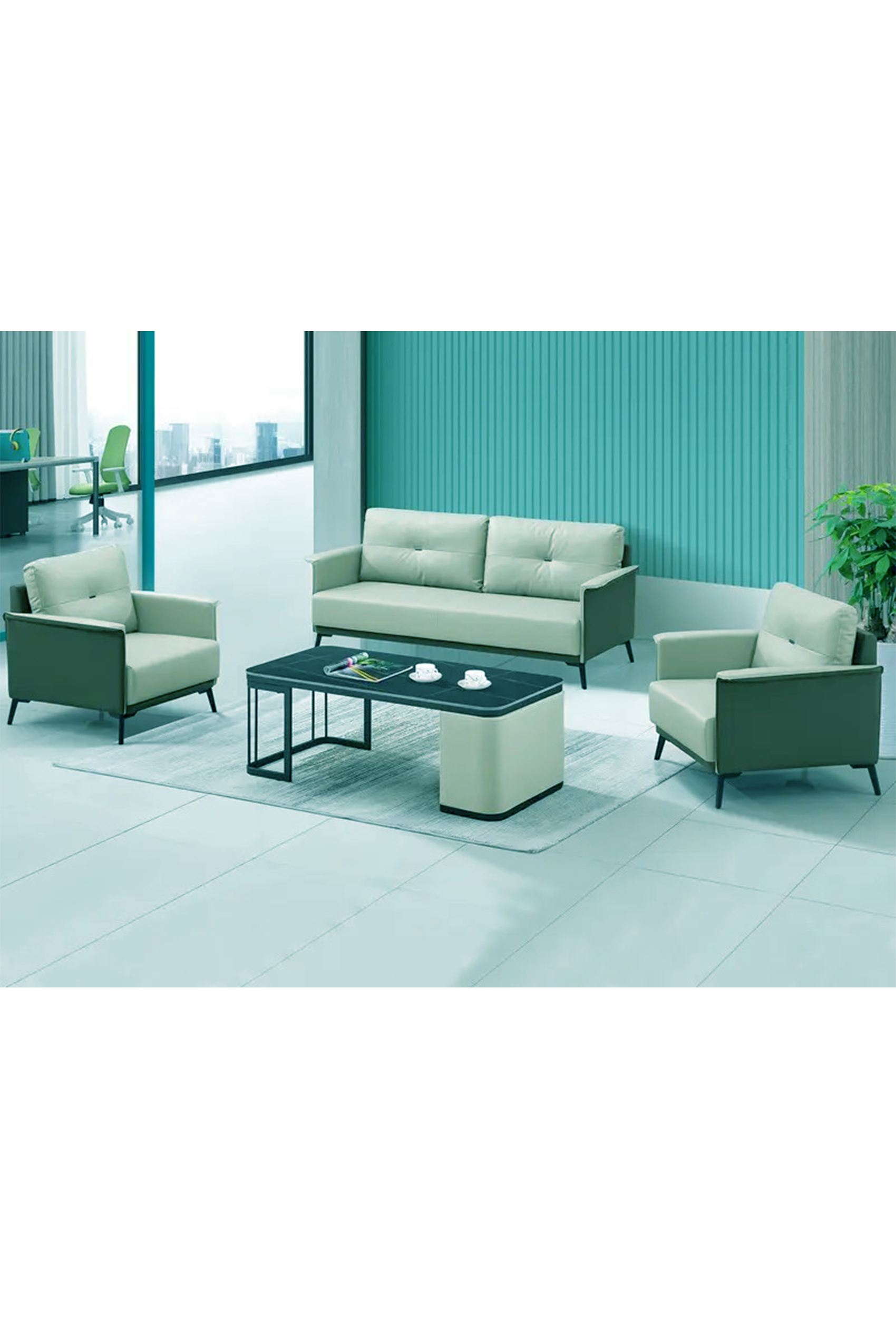 Jaxon Two Tone Leather Sofa