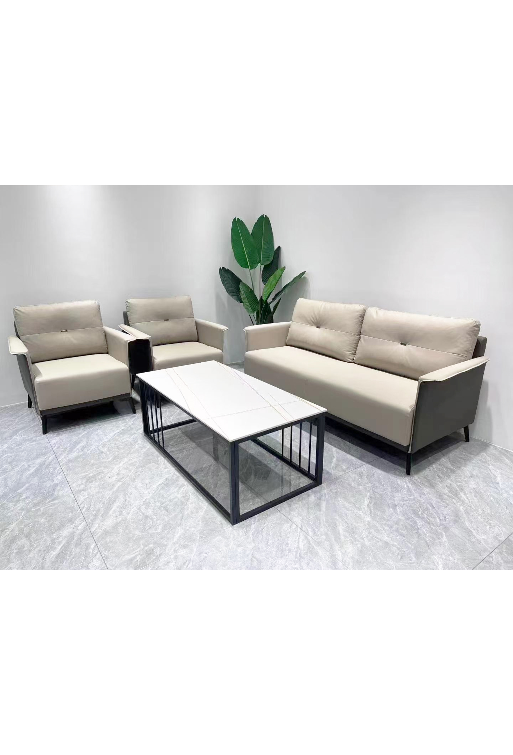 Jaxon Two Tone Leather Sofa