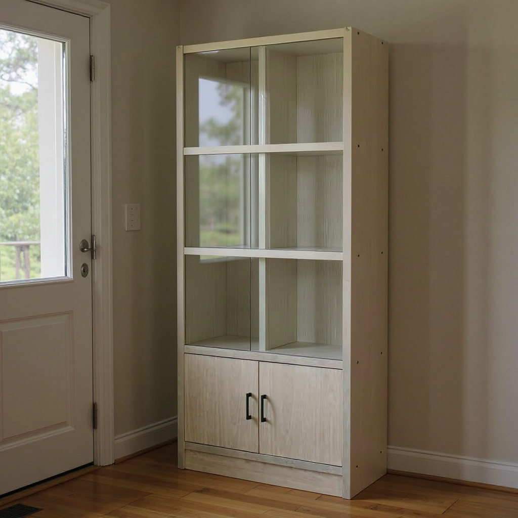 Jim 2.8ft Glass Door Multipurpose Cabinet