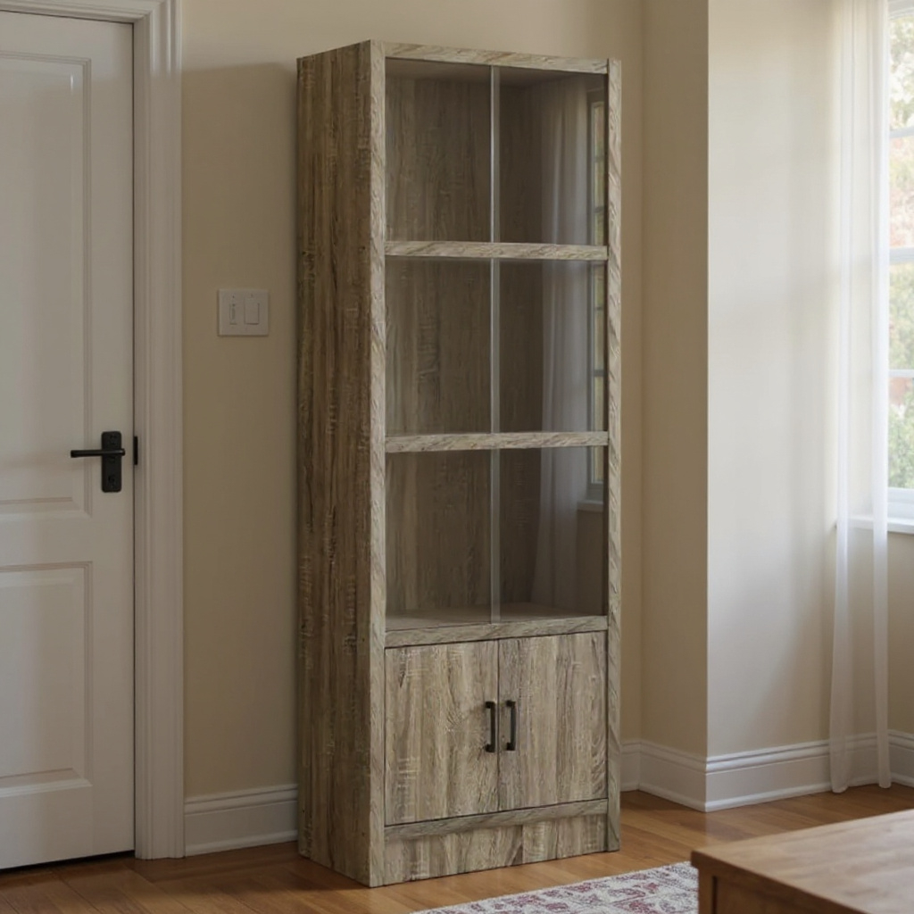 Jim 2ft Glass Door Multipurpose Cabinet