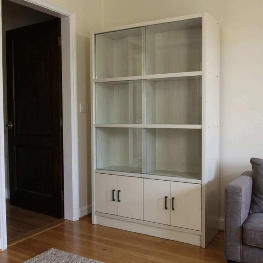 Jim 4ft Glass Door Multipurpose Cabinet