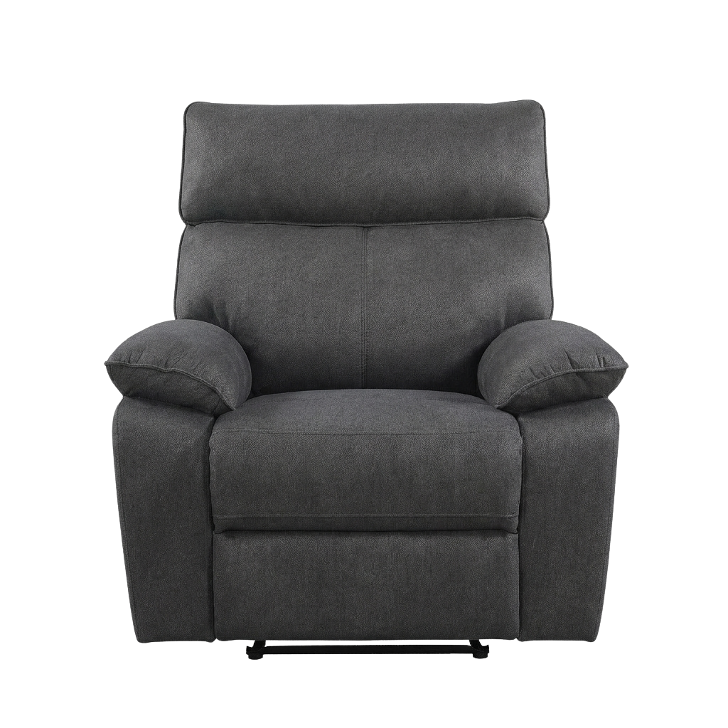 Juno 1 Seater Recliner Sofa – Pet Friendly Fabric (Charcoal)