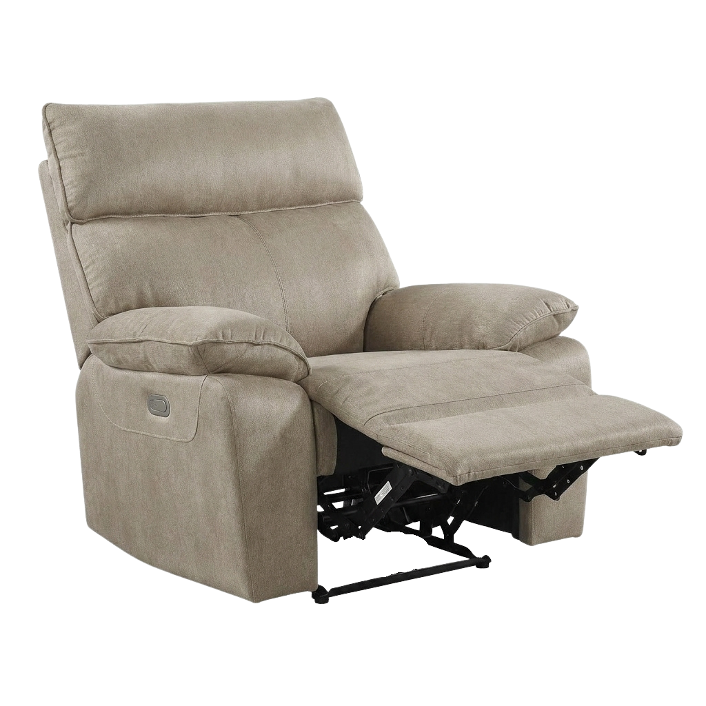 Juno 1 Seater Recliner Sofa – Pet Friendly Fabric (Hazy Grey)