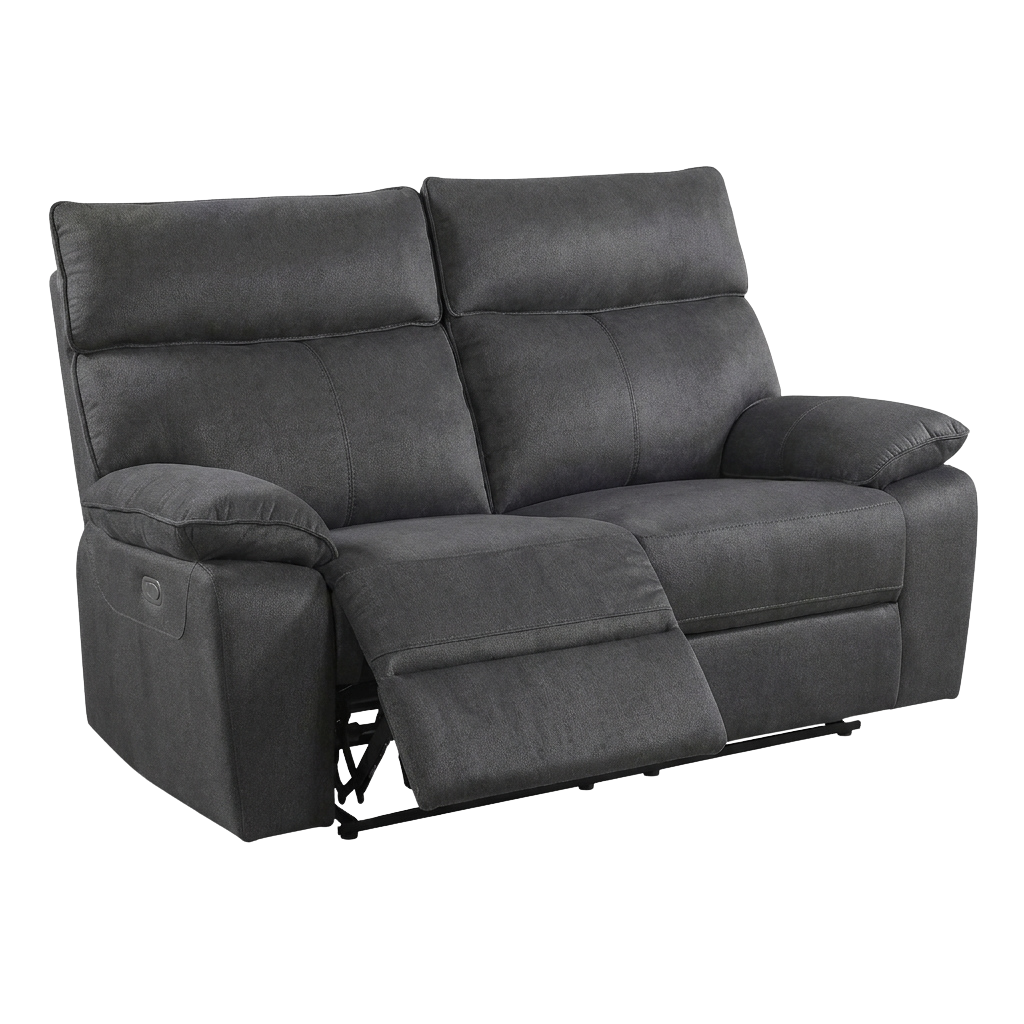 Juno 2 Seater Recliner Sofa – Pet Friendly Fabric (Charcoal)