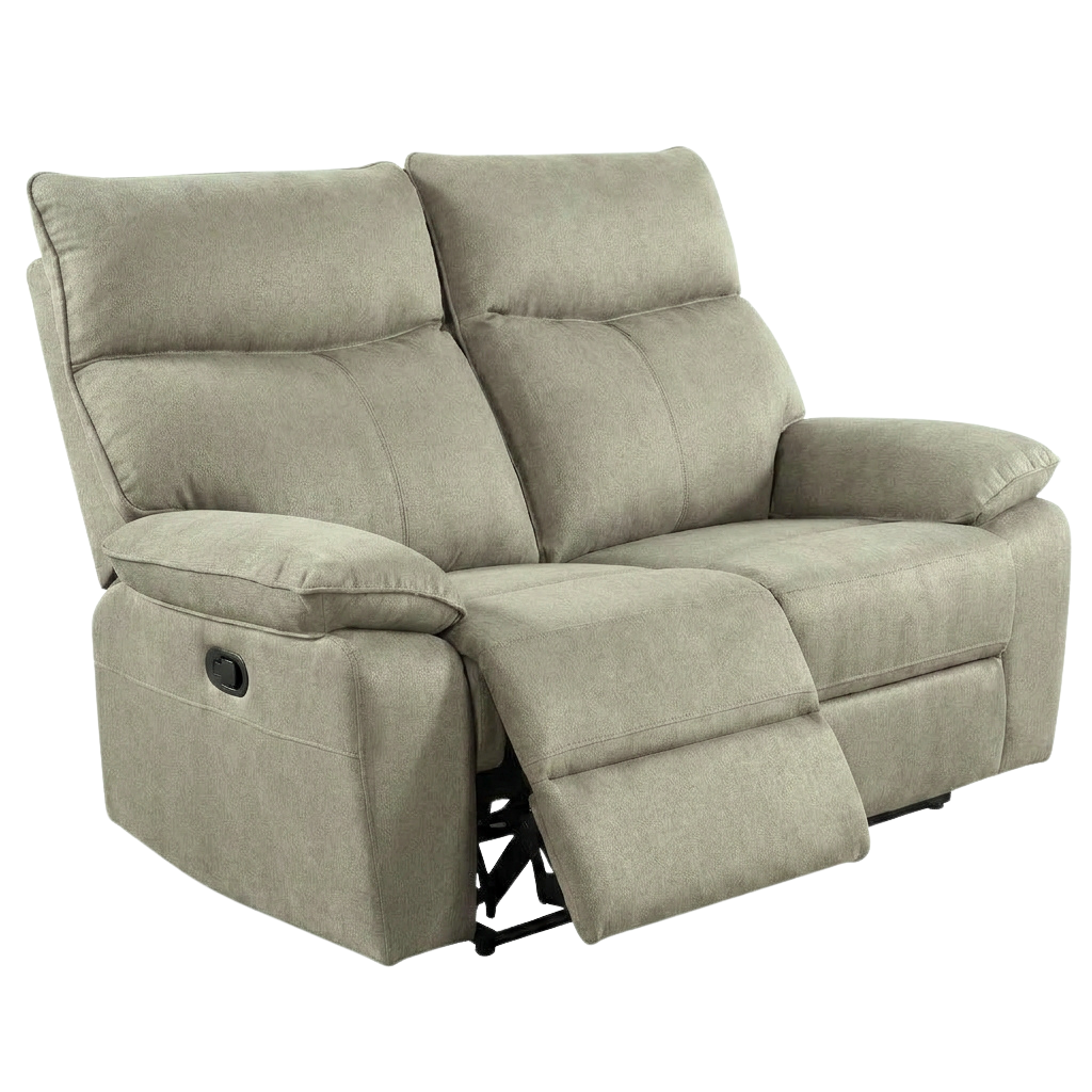 Juno 2 Seater Recliner Sofa – Pet Friendly Fabric (Hazy Grey)