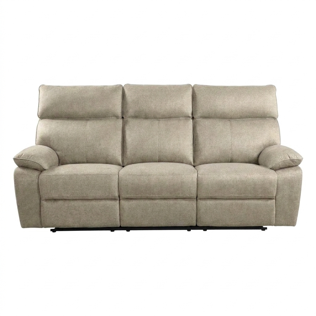 Juno 3 Seater Recliner Sofa – Pet Friendly Fabric (Hazy Grey)