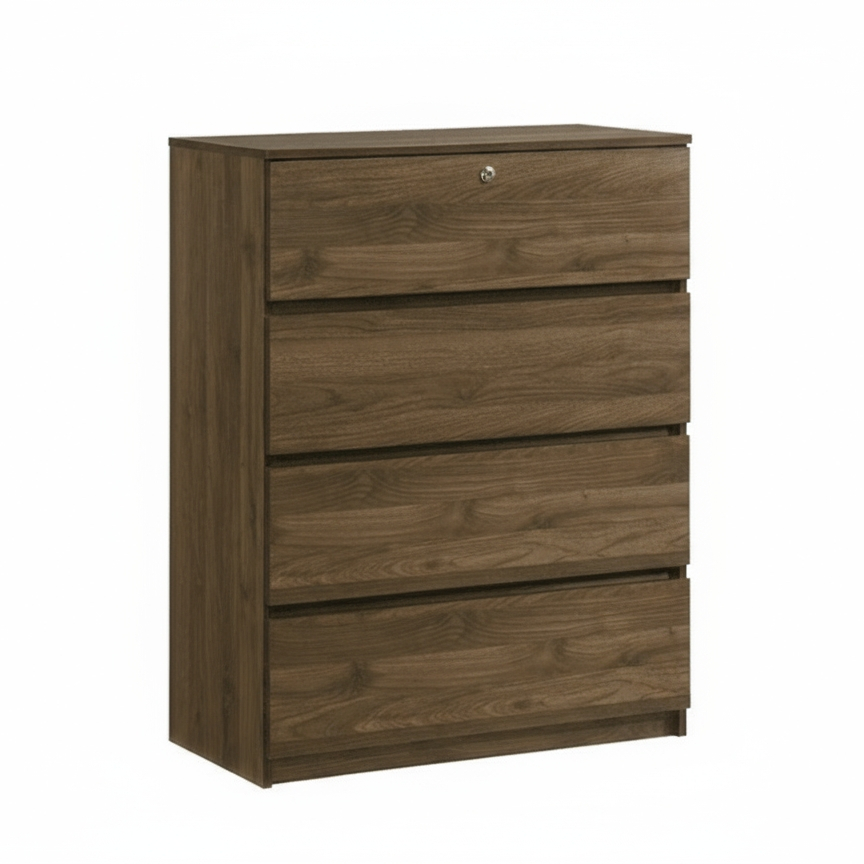 Lucas 4 Drawer Cabinet (Columbia Nut)