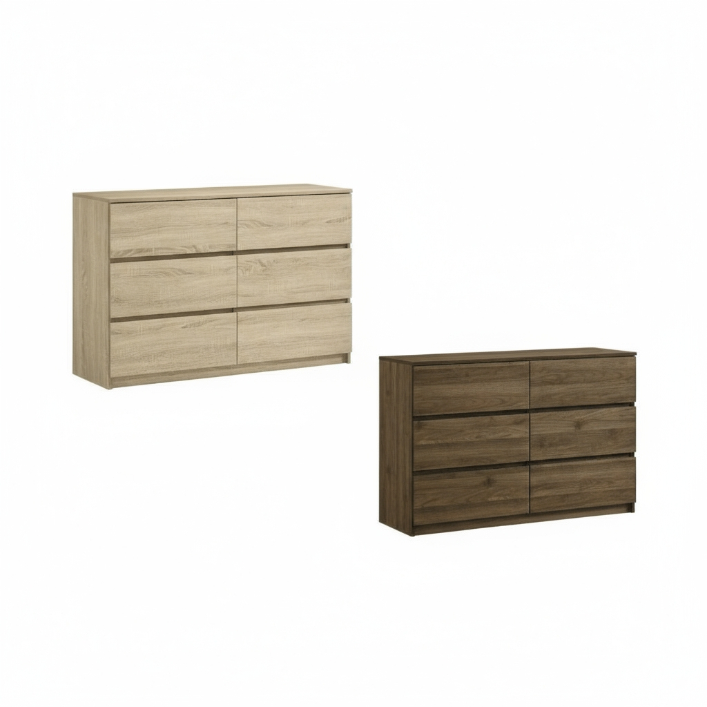 Lucas 6 Drawer Cabinet (Columbia Nut)