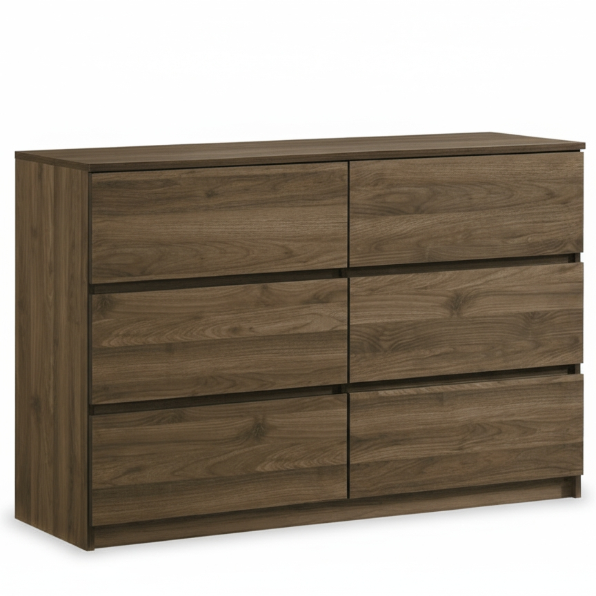Lucas 6 Drawer Cabinet (Columbia Nut)