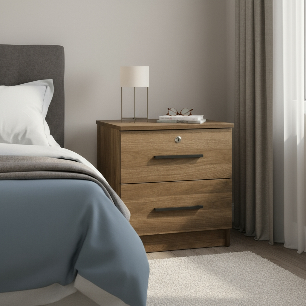 Lucas Bedside Table (Columbia Nut)