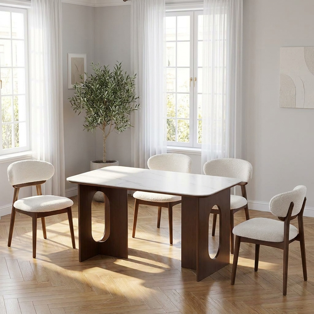 Luke Travertine Dining Table