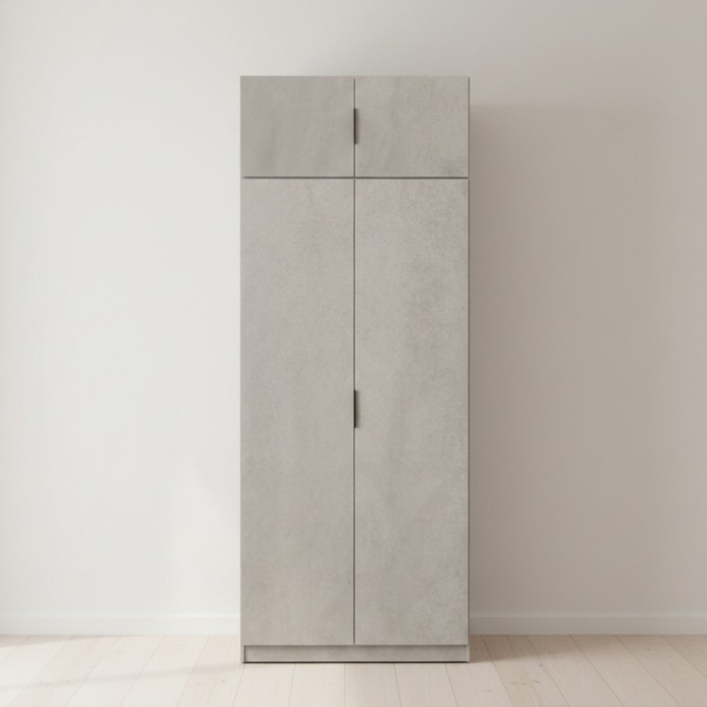 Lago 2 Door Wardrobe 2.5ft (Grey)