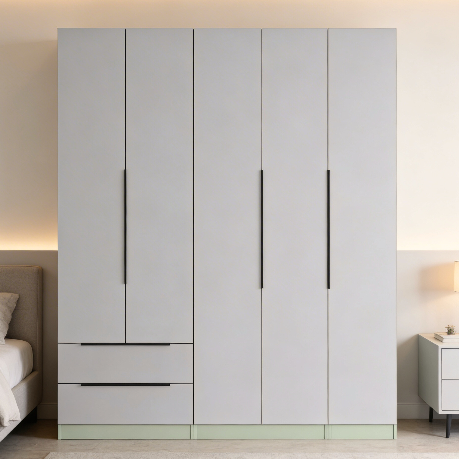 Lavie 5 Door 2 Drawer Wardrobe