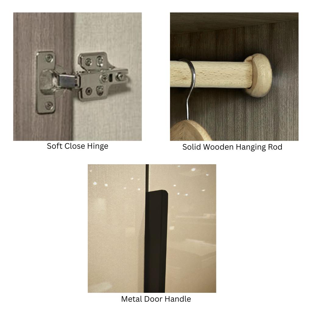 Lavie 4 Door 2 Drawer Wardrobe