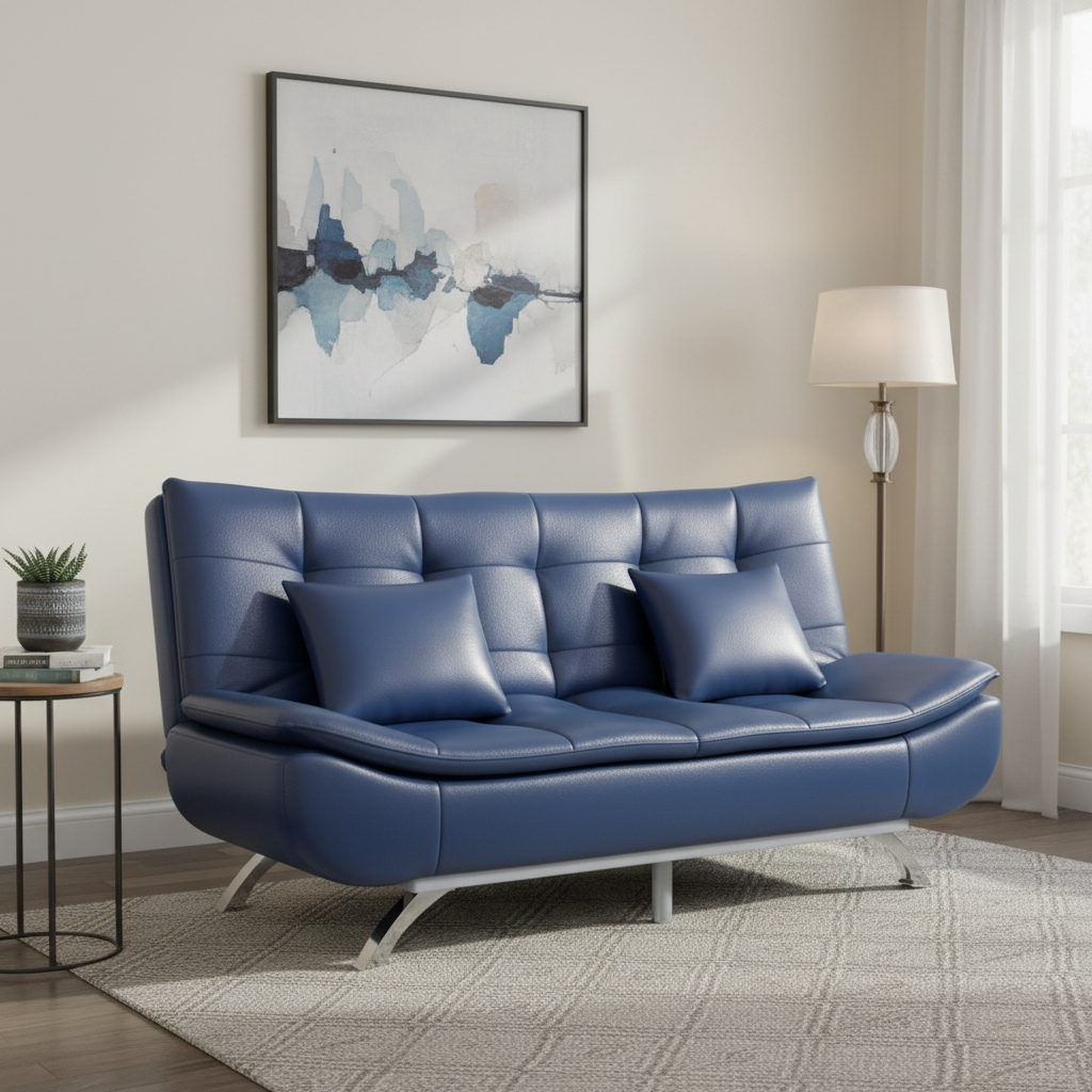 Lila Modern 3-Seater Leathaire Sofa Bed