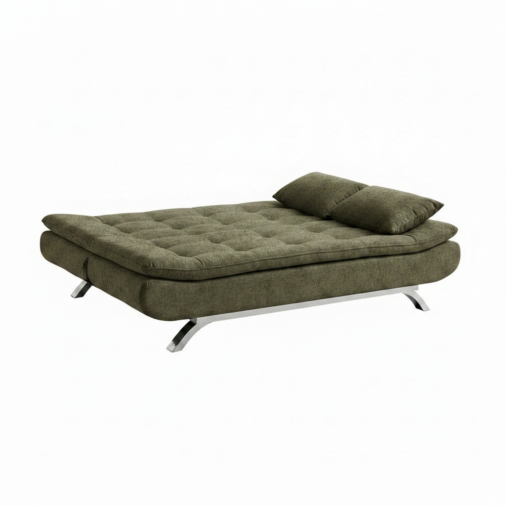 Lila Modern 3-Seater Wooven Fabric Sofa Bed