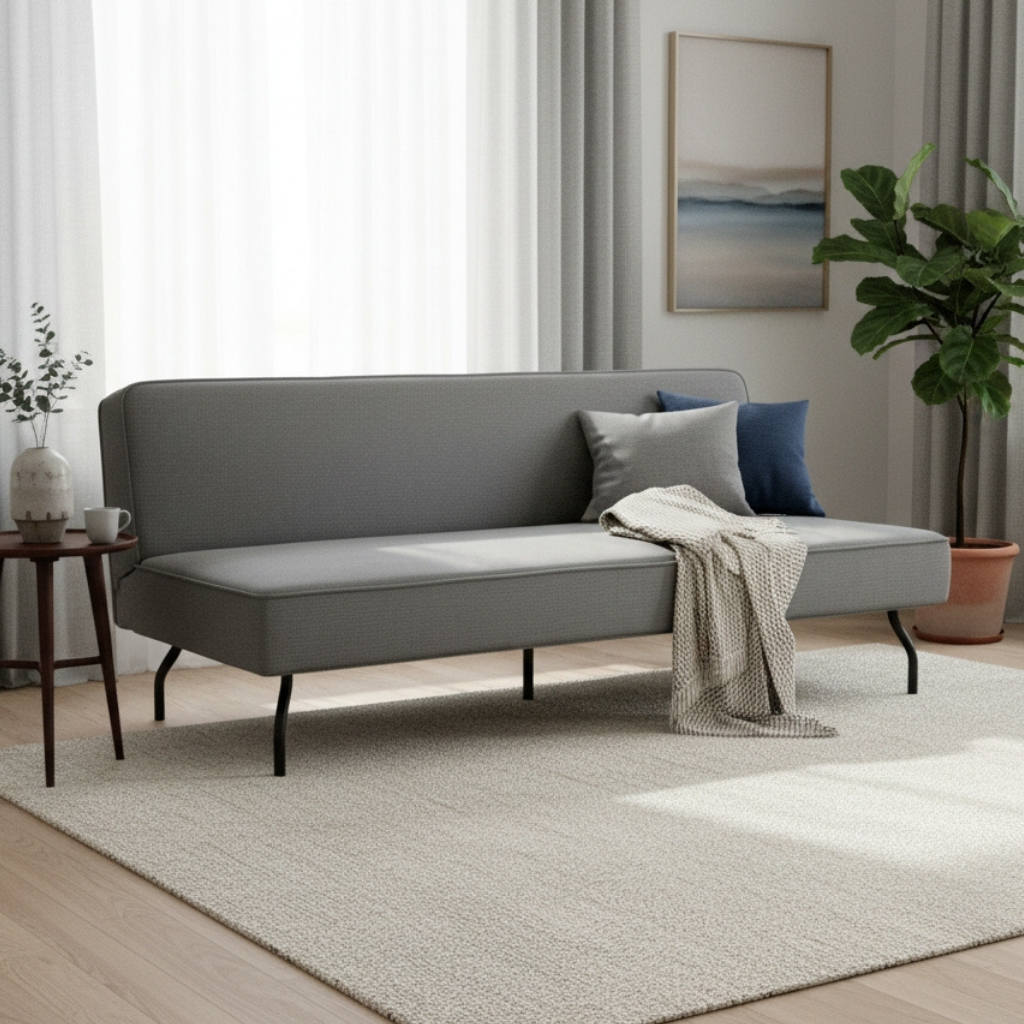 Lily Fabric Sofa Bed Grey